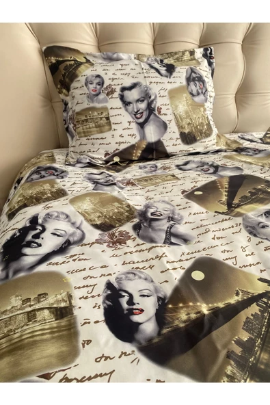 Marilyn Monroe tek kişilik yatak örtüsü - Resim 2