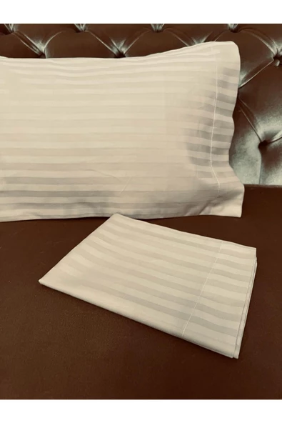 Çizgili Bebek Yastık Kılıfı 35 × 45 Kapiçino ürün görseli 1