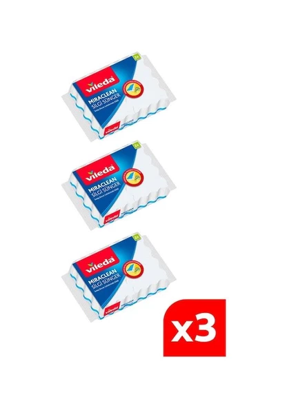 Vileda 3 Paket 2'li Miraclean Silgi Sünger ürün görseli 1
