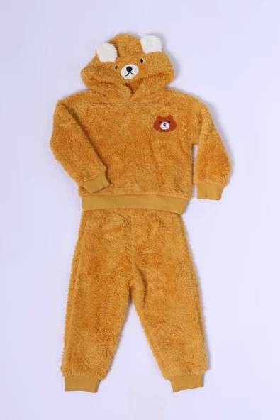 ERKEK BEBEK PELUŞ ALT ÜST TAKIM BASKILI D47 ürün görseli 1