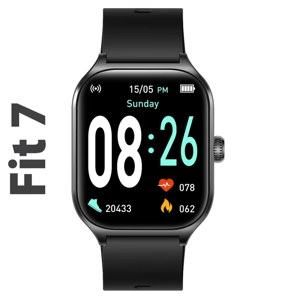 Fit7 Akıllı Saat Alüminyum Kasa Spor Silikon Kordon ürün görseli 1