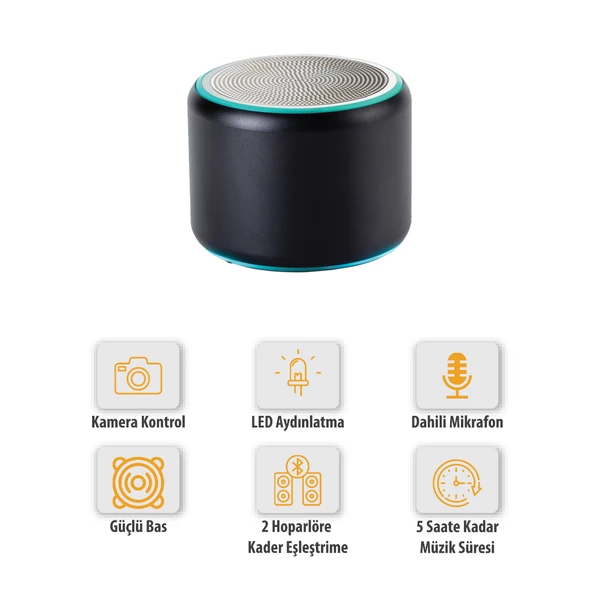 Mini S 5W Bluetooth Hoparlör Kablosuz - Resim 2