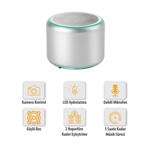 Mini S 5W Bluetooth Hoparlör Kablosuz - Resim 7