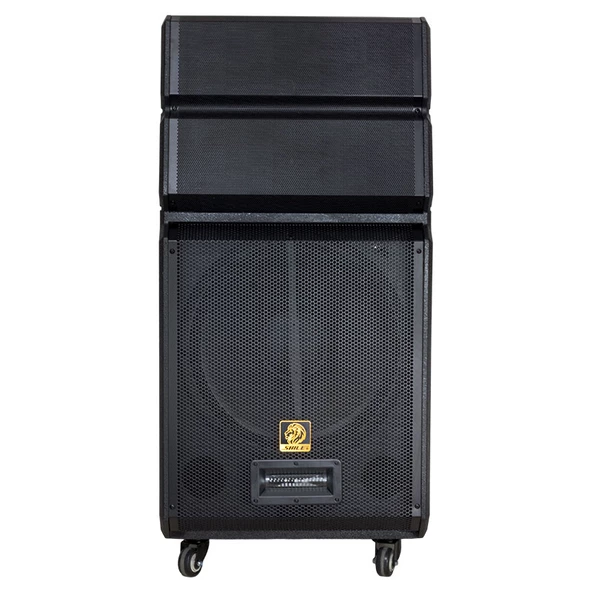 Shile SL-1612B İki El Mikrofonlu Kumandalı Usb+Sd+BT+FM Taşınabilir Hoparlör ürün görseli 1