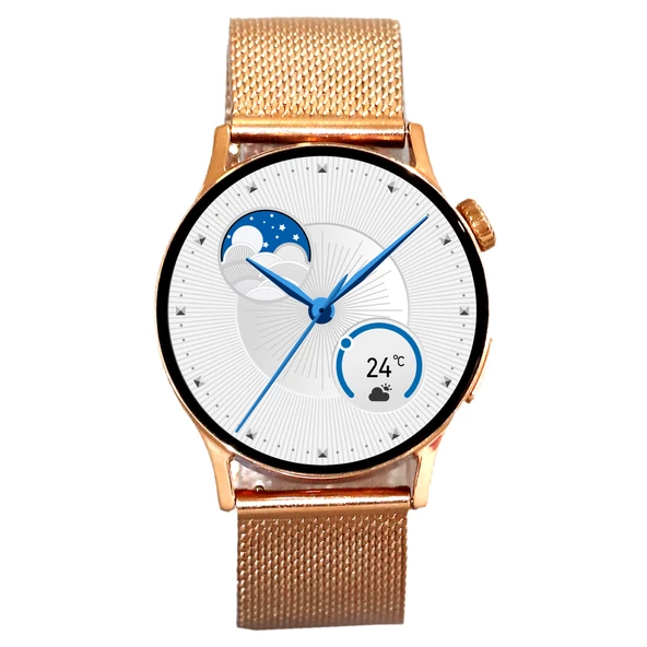 GT2 Akıllı Saat Rose Gold Metal Kordon Çinko Alaşım Kasa ürün görseli 1