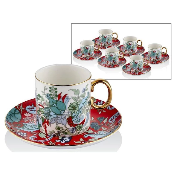 Lamedore Scarlet 6'lı Çay Fincan Seti 1LIN-TC062 ürün görseli 1