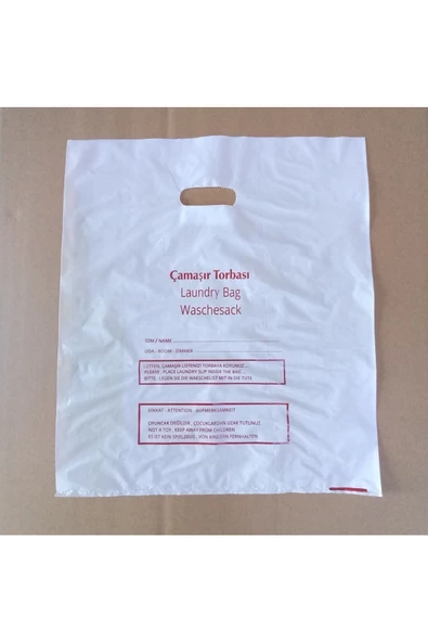 Otel Kirli Çamaşır Poşeti Torbası Laundry Bag Hijyen Torbası Kuru Temizleme Torbası 2000 Adet ürün görseli 1