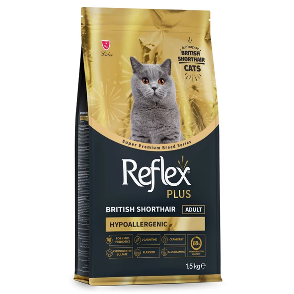 Reflex Plus British Shorthair Yetişkin Kedi Maması 1,5 kg ürün görseli 1