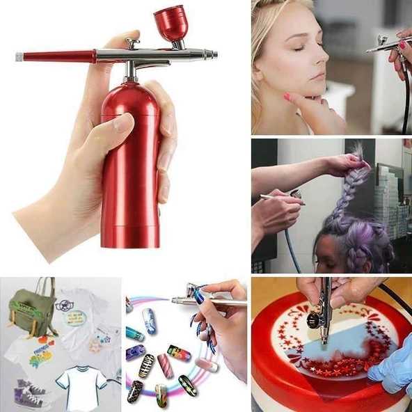 Rox 0068 Entegre Kompresörlü Akülü Airbrush Mini Boya Tabancası ürün görseli 1