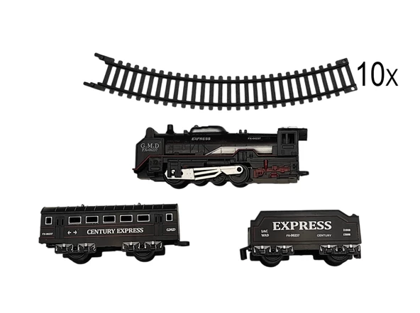 Limon Oyuncak 13 Parça Siyah Küçük Tren Seti  TL02 ürün görseli 1