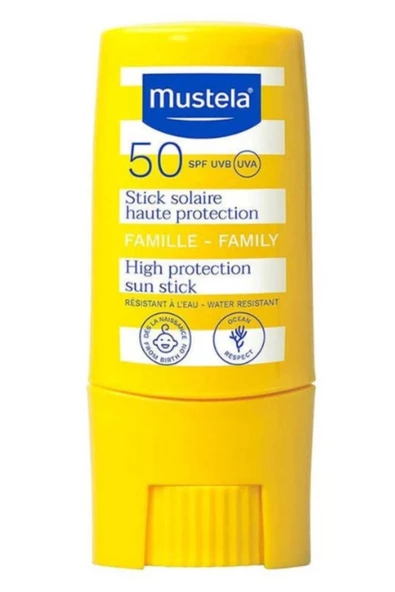Mustela SPF50+ Çok Yüksek Koruma Faktörlü Güneş Stick 9 ml ürün görseli 1