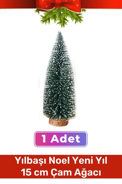 Mini Çam Masaüstü Minyatür Dekorasyon Küçük Süs Kar Yeni Yıl Noel Yapay Sedir Ağacı 15cm 1 Adet ürün görseli 1