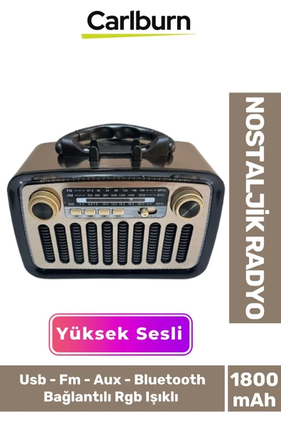 Kaliteli Yüksek Sesli Retro Nostalji Bluetooth Bağlantılı Usb Sd Kart Radyo Mp3 Player Müzik Kutusu ürün görseli 1