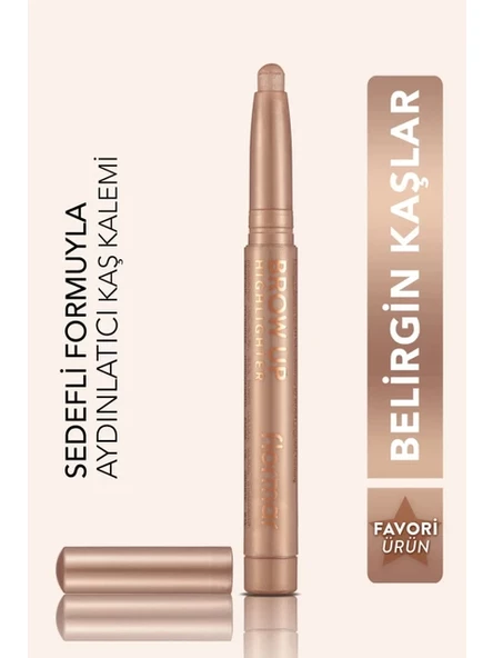 Flormar Kremsi Dokulu Brow Up Highlighter Pencil Aydınlatıcı Kalem  Uçuk Kahve (000 Champagne) 8690604622269 ürün görseli 1