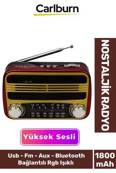 Kaliteli Yüksek Sesli Retro Nostalji Bluetooth Bağlantılı Usb Sd Kart Radyo Mp3 Player Müzik Kutusu ürün görseli 1