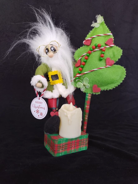 Led ışıklı pilli Santa obje ürün görseli 1