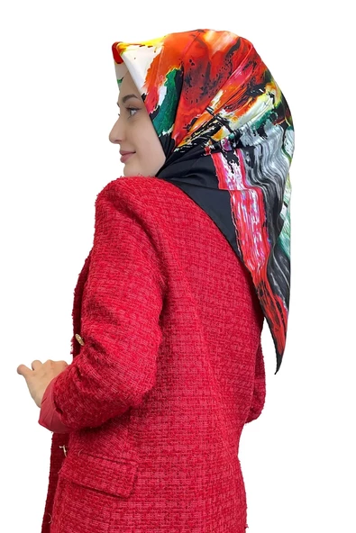 Sura İpek Eşarp - 2024-2025 Sonbahar Kış Desenli İpek Eşarp ( S) - 8844701-311 ürün görseli 1