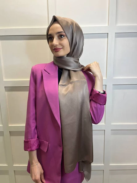 Madame Polo Janjan, Janjanlı Şifon Şal 00823  KESTANE ürün görseli 1