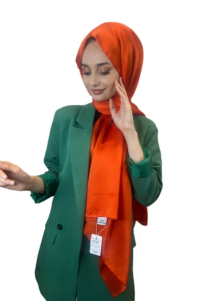 Madame Polo Janjan, Janjanlı Şifon Şal 00823  ORANGE ürün görseli 1