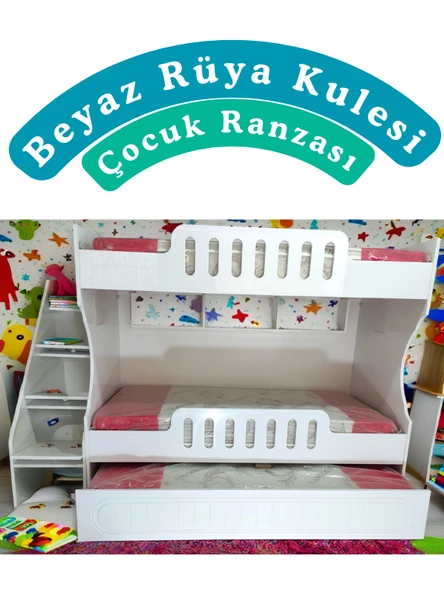 Ranza (Beyaz Rüya Kulesi Çocuk Ranzası) ürün görseli 1