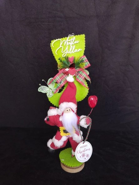 Üç boyutlu tasarım komik Santa ve Christmas ağaç.ortalama 25 cm ürün görseli 1