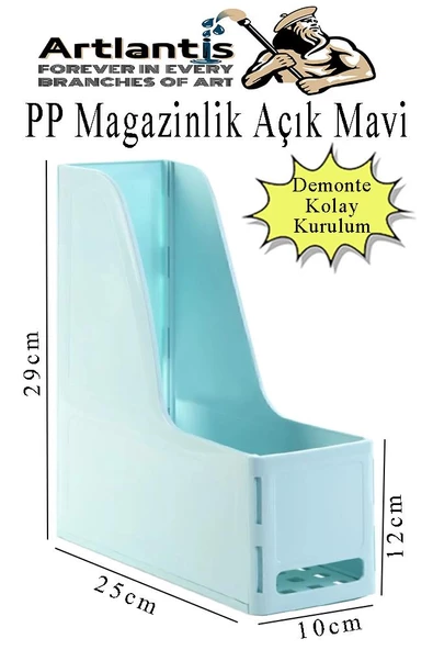 Demonte Plastik Magazinlik 1 Adet Plastik Kutu Klasörü Magazinlik A4 Dosya ve Masa Düzenleyici Sınıf Ev Ofis ürün görseli 1