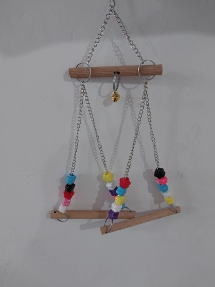 4'lü Set Boncuklu Muhabbet Kuşu - Kuş Salıncağı ürün görseli 1