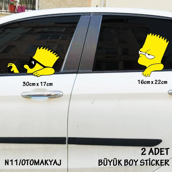 araba cam stickerı -  2adet büyük boy yeni nesil etiket esprili komik ürün görseli 1