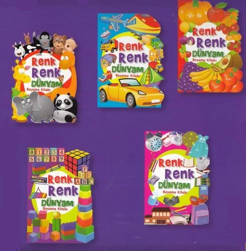 Renk Renk Dünyam Boyama Kitabı 5 Kitap ürün görseli 1
