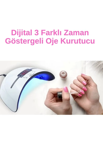 Özel Üretim 3 Farklı Zamanlayıcılı Dijital Göstergeli Otomatik Oje Tırnak Kurutucu ürün görseli 1