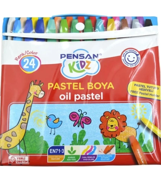 Kidz Pastel Boya Çantalı 24 Renk Pastel Boya ürün görseli 1