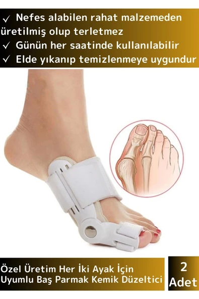 Özel Model Yıkanabilir Standart Size Sağ Sol Her İki Ayak Uyumlu Baş Parmak Kemik Düzeltici 2 Adet ürün görseli 1