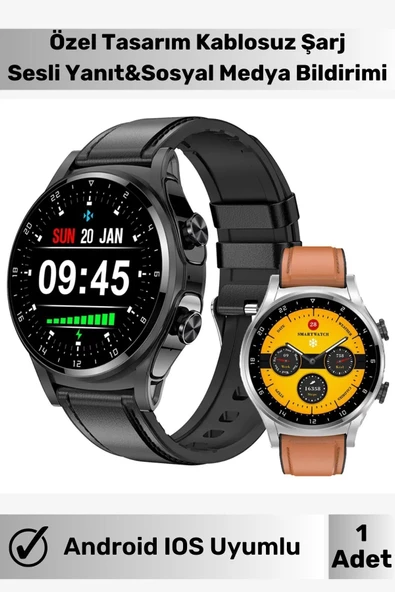 Huawei Uyumlu Son Model Amoled Ekran Akıllı Saat Sesli Görüşme&Sosyal Medya Bildirimi&Spor Mood ürün görseli 1