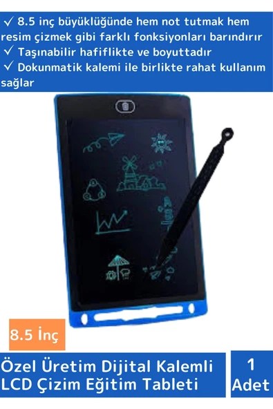 Özel Üretim 8.5 Inch LCD Dijital Kalemli Çocuk Not Resim Grafik Çizim Eğitim Tableti ürün görseli 1
