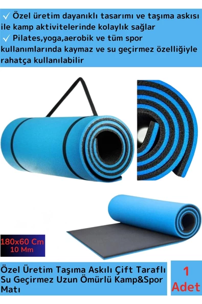 Özel Üretim Su Geçirmez Taşıma Askılı Çift Taraflı Kamp Zemin Çadır Uyku Matı Yer Minderi 10 Mm ürün görseli 1