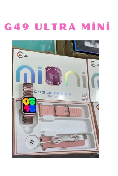 Premium WATCH 9 Series G49 ULTRA MİNİ 41 MM 3 Strap+Bracelet Watch ürün görseli 1
