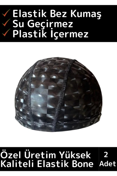 Özel Üretim Su Geçirmez Yüzücü Havuz Deniz Bonesi Elastik Bez Yüzme Şapkası Bone 2 Adet ürün görseli 1
