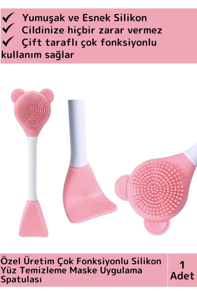 Premium Tasarım Çok Amaçlı Makyaj Esnek Yumuşak Silikon Yüz Temizleme Maske Uygulama Fırça&Spatulası ürün görseli 1