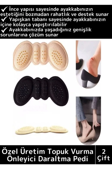 Premium Ayak Topuk Vurma Önleyici Taban Arkası Koruyucu Ayakkabı Daraltma Pedi 5 Mm 2 Çift ürün görseli 1