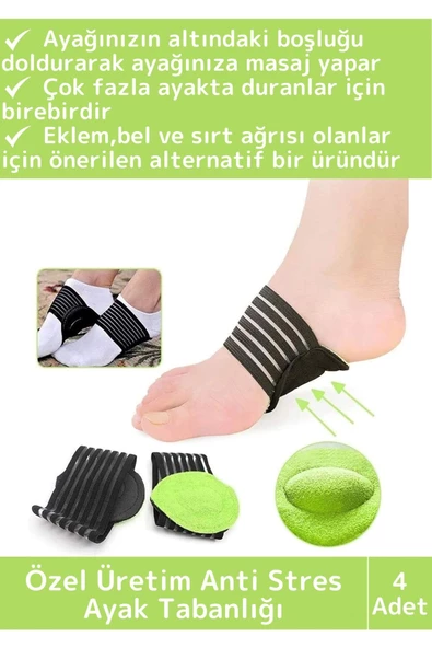Premium Ayak Sırt Eklem Ağrılarına Masaj Etkili Yoğun İş Güvenliği Anti Stres Ayak Tabanlığı 4 Adet ürün görseli 1