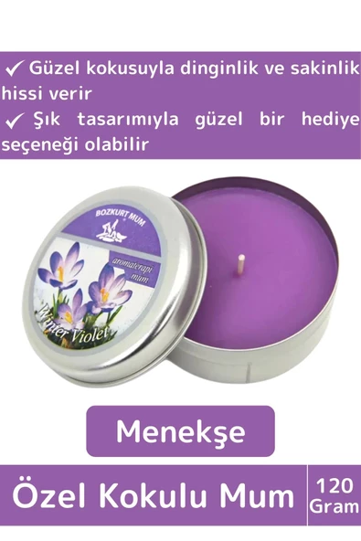 Premium Özel Metal Kutulu Arınma Huzur Meditasyon Yoga Esans Dekoratif Mum Oda Kokusu 120 Gram ürün görseli 1
