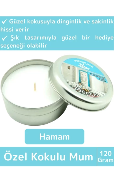 Premium Özel Metal Kutulu Arınma Huzur Meditasyon Yoga Esans Dekoratif Mum Oda Kokusu 120 Gram ürün görseli 1