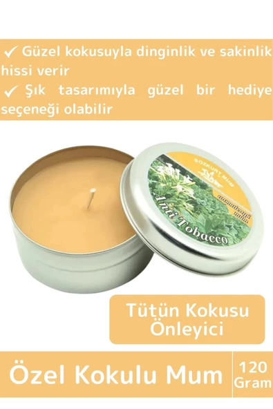 Premium Özel Metal Kutulu Arınma Huzur Meditasyon Yoga Esans Dekoratif Mum Oda Kokusu 120 Gram ürün görseli 1