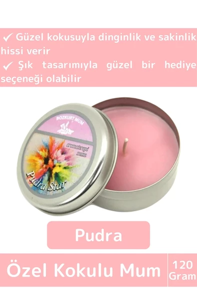 Premium Özel Metal Kutulu Arınma Huzur Meditasyon Yoga Esans Dekoratif Mum Oda Kokusu 120 Gram ürün görseli 1