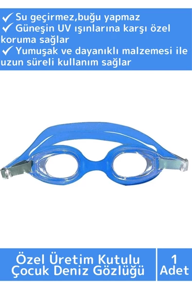 Özel Ayarlanabilir Kayışlı Su Geçirmez UV Koruma Silikon Plastik Antifog Kutulu Çocuk Deniz Gözlüğü ürün görseli 1