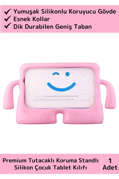 Premium Apple Samsung Uyumlu 11 Inch Silikon Yumuşak Tutacaklı Tam Koruma Kids Çocuk Tablet Kılıfı ürün görseli 1