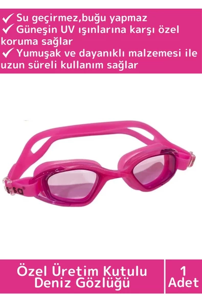 Premium Seri Ayarlanabilir Kayış Su Geçirmez UV Koruma Silikon Plastik Antifog Kutulu Deniz Gözlüğü ürün görseli 1