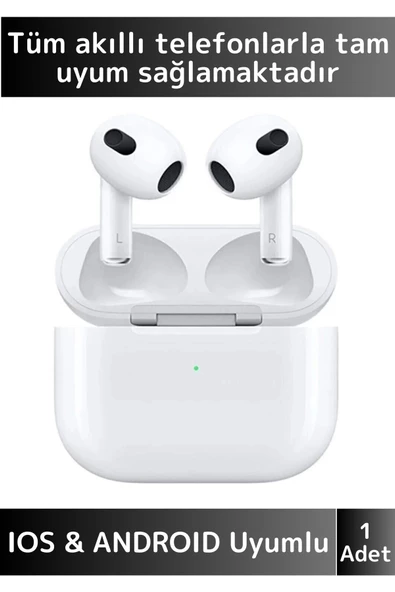 Premium iPhone 16 Pro Tam Uyumlu Dokunmatik 3. Nesil Kulak İçi Bluetooth Kulaklık ürün görseli 1