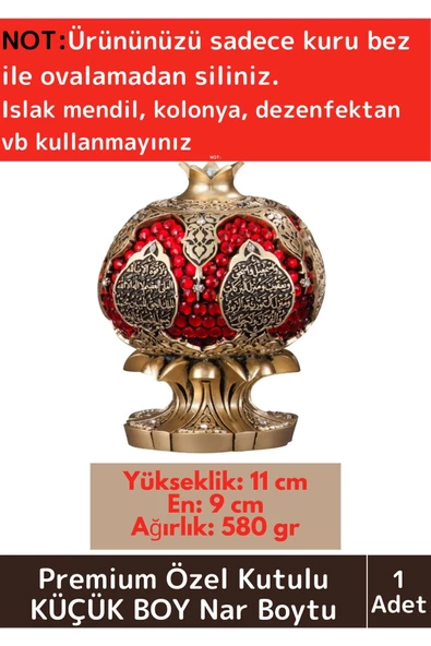 Premium Özel Kutulu Antik Sarı Canlılık Pozitiflik Bereket Karınca Duası Nar Boytu Dekoratif Biblo ürün görseli 1