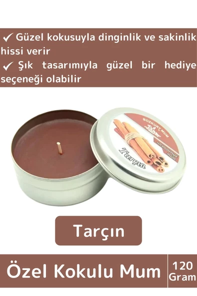 Premium Özel Metal Kutulu Arınma Huzur Meditasyon Yoga Esans Dekoratif Mum Oda Kokusu 120 Gram ürün görseli 1